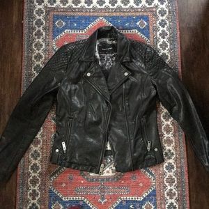 Black River faux leather motto jacket. Size S